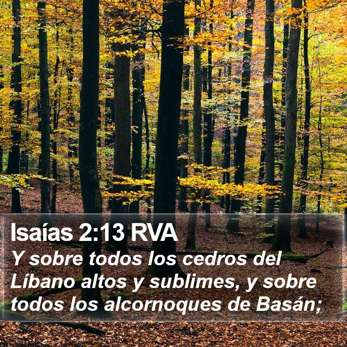 Isaías 2:13 RVA Bible Study