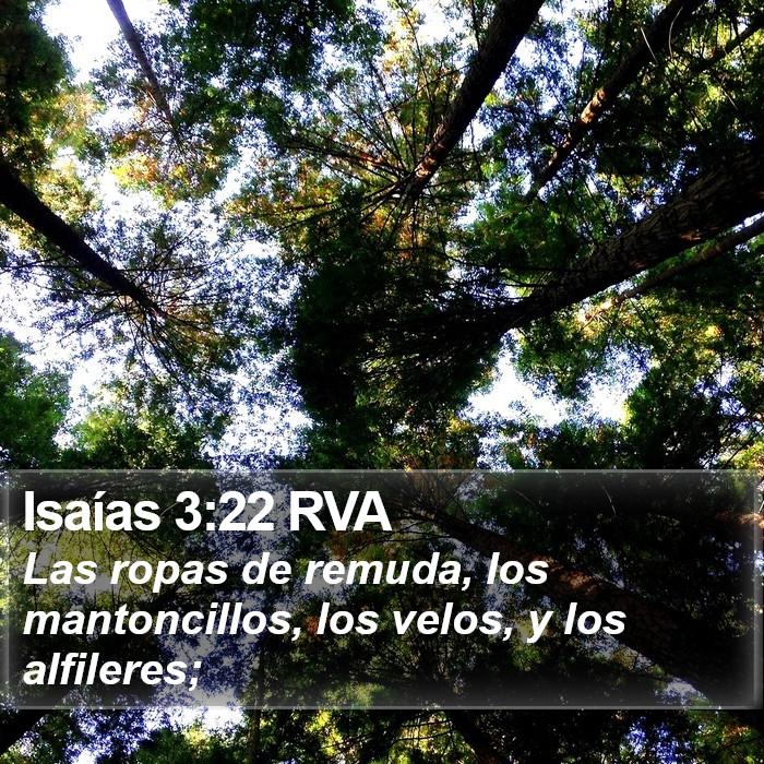 Isaías 3:22 RVA Bible Study