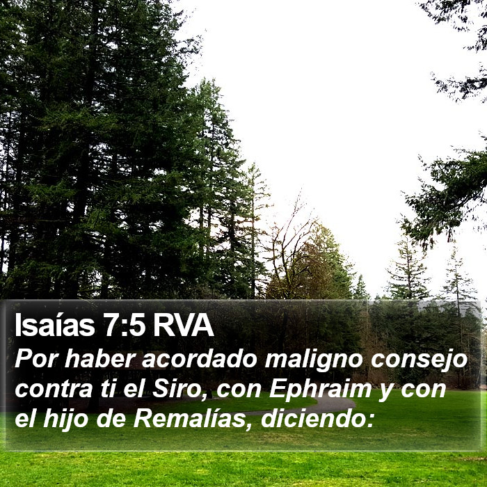 Isaías 7:5 RVA Bible Study