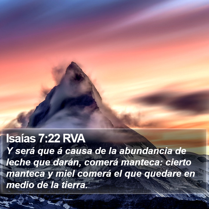 Isaías 7:22 RVA Bible Study