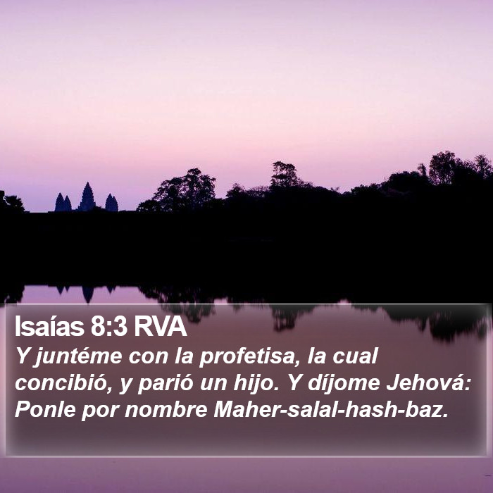 Isaías 8:3 RVA Bible Study