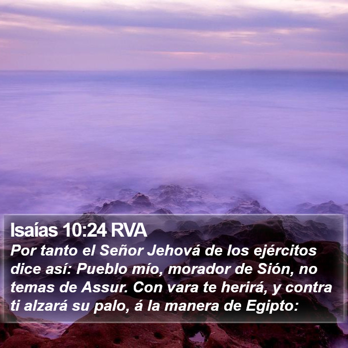 Isaías 10:24 RVA Bible Study