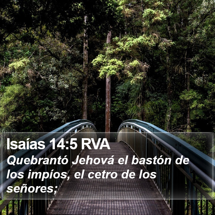 Isaías 14:5 RVA Bible Study