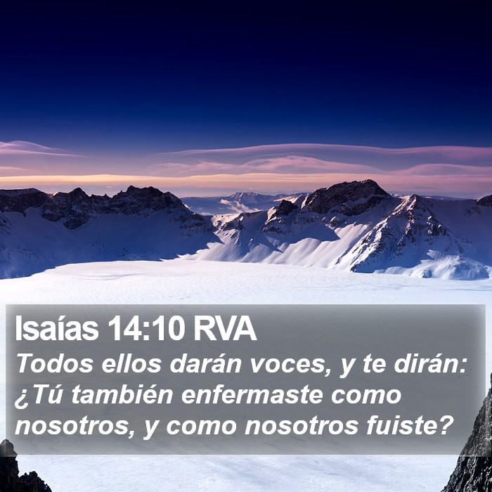 Isaías 14:10 RVA Bible Study