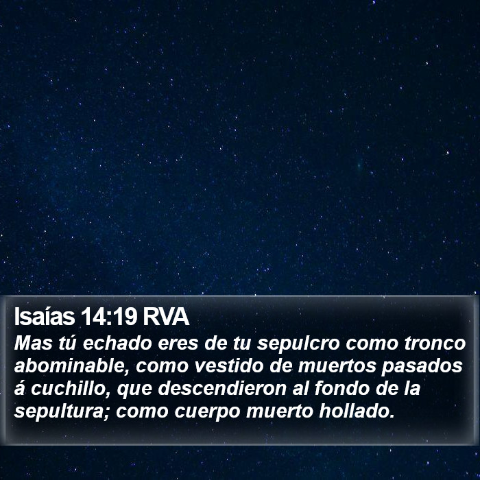 Isaías 14:19 RVA Bible Study