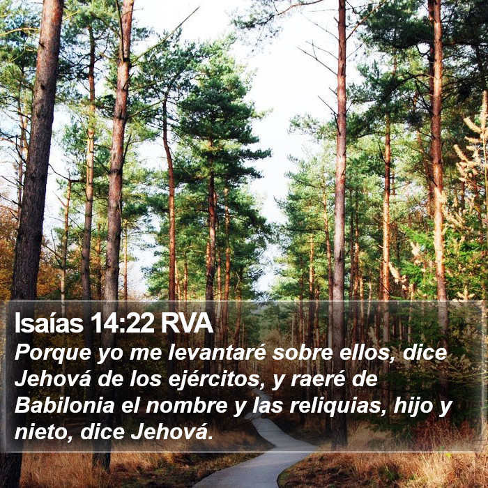 Isaías 14:22 RVA Bible Study