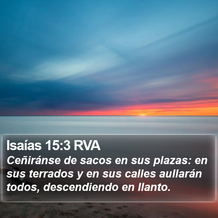 Isaías 15:3 RVA Bible Study