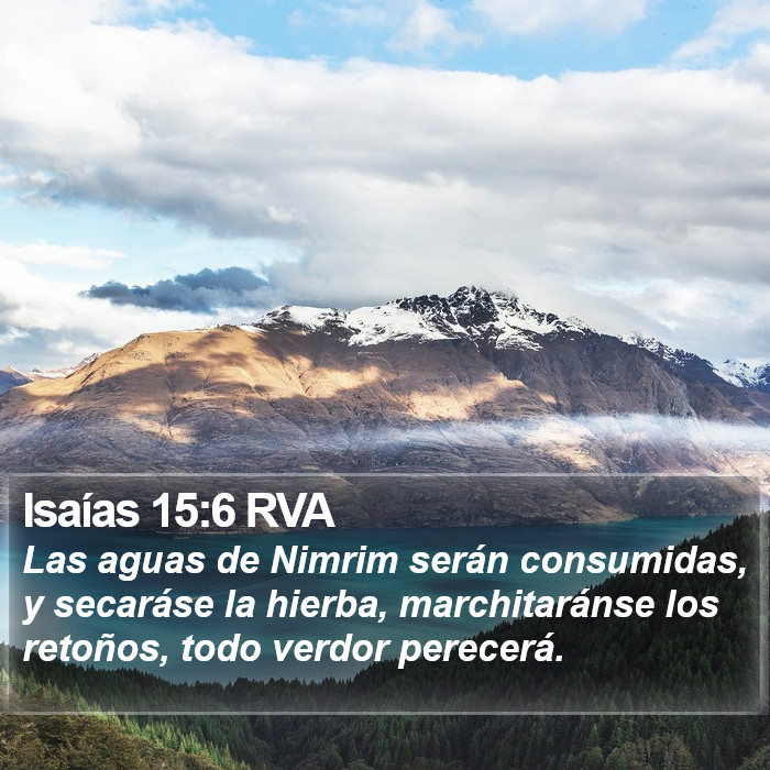 Isaías 15:6 RVA Bible Study