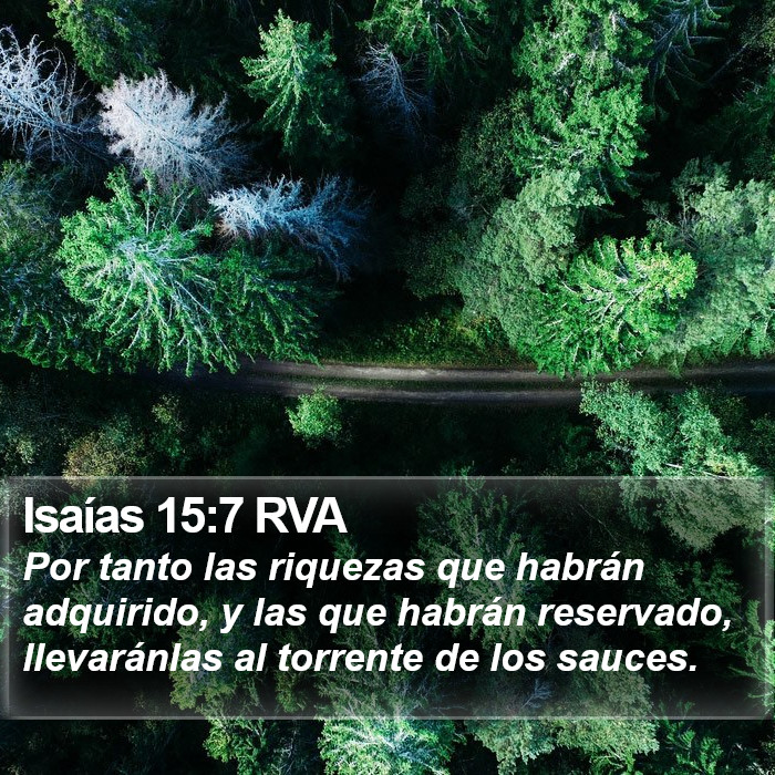 Isaías 15:7 RVA Bible Study