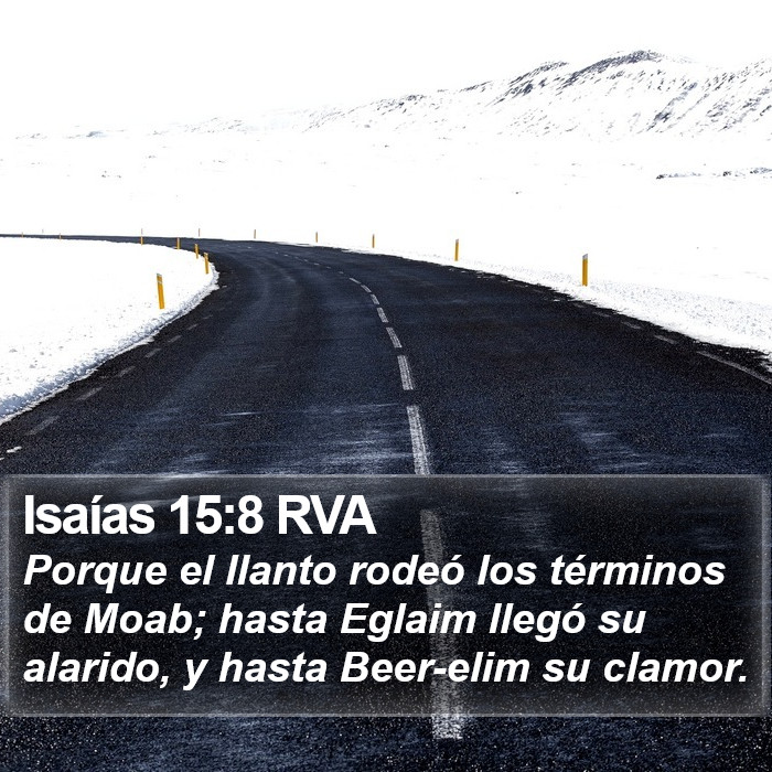 Isaías 15:8 RVA Bible Study