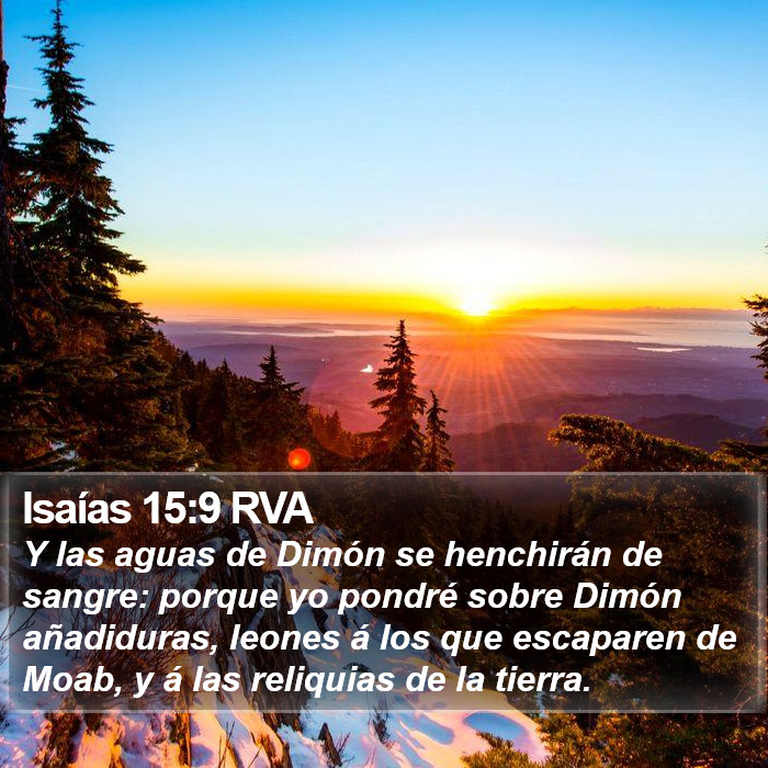 Isaías 15:9 RVA Bible Study