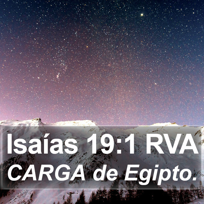 Isaías 19:1 RVA Bible Study