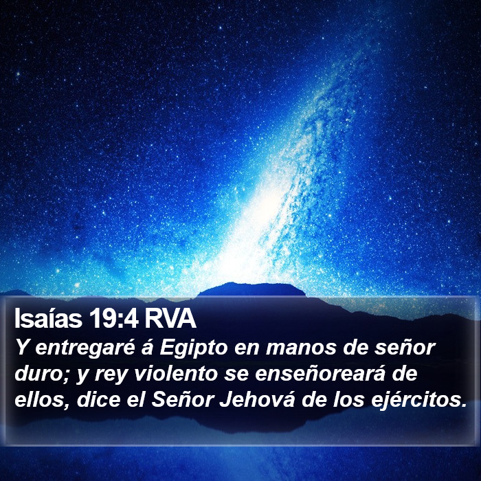 Isaías 19:4 RVA Bible Study