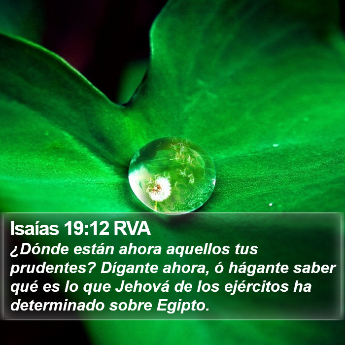 Isaías 19:12 RVA Bible Study