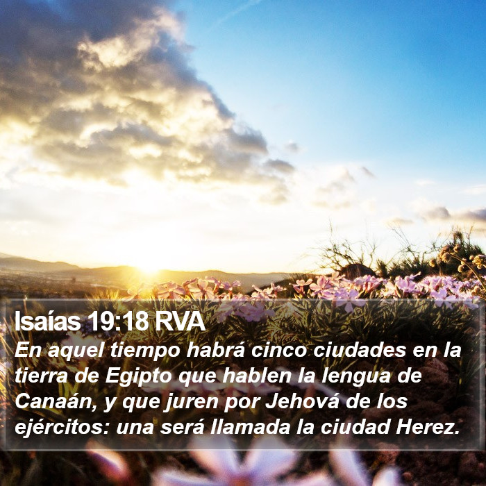 Isaías 19:18 RVA Bible Study