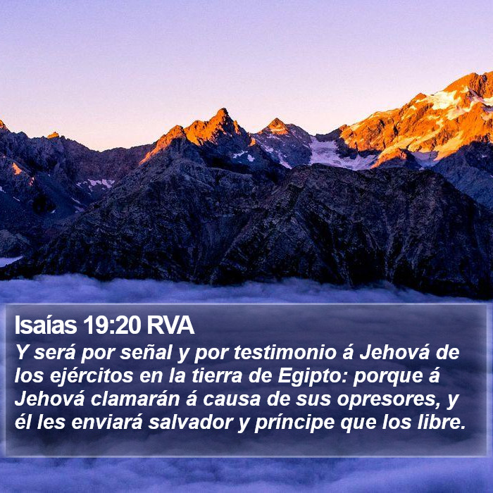 Isaías 19:20 RVA Bible Study