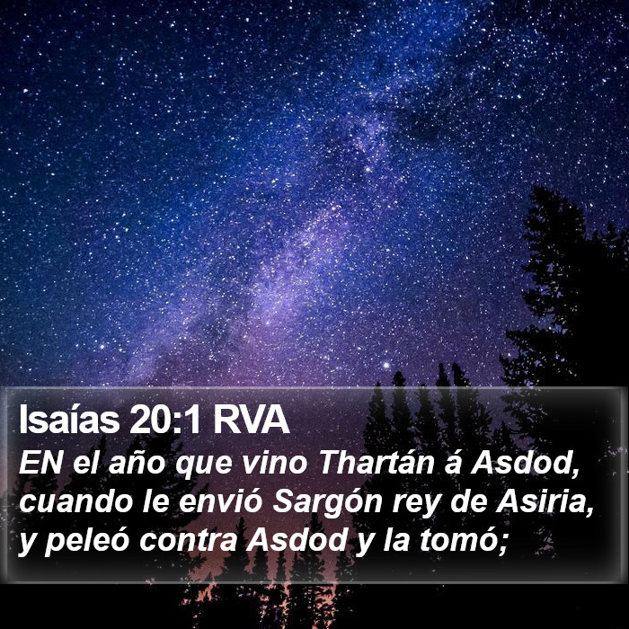 Isaías 20:1 RVA Bible Study