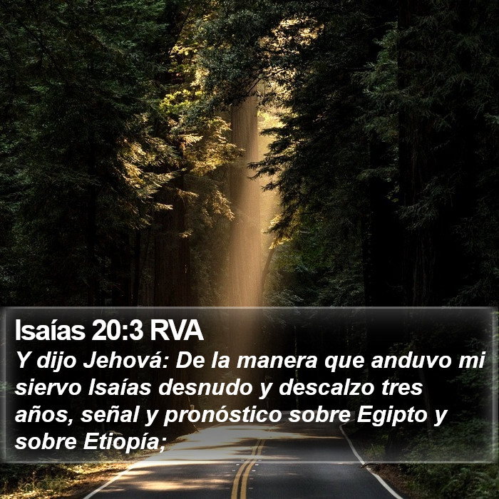 Isaías 20:3 RVA Bible Study