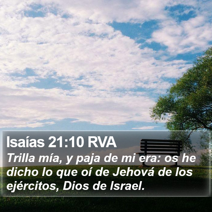 Isaías 21:10 RVA Bible Study