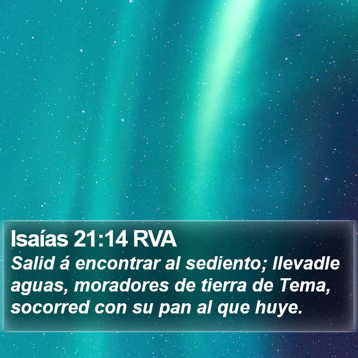 Isaías 21:14 RVA Bible Study