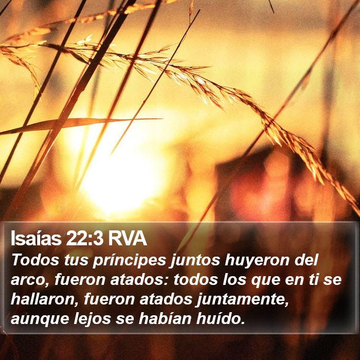 Isaías 22:3 RVA Bible Study