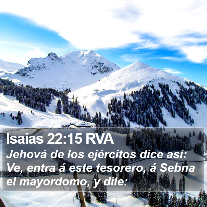 Isaías 22:15 RVA Bible Study