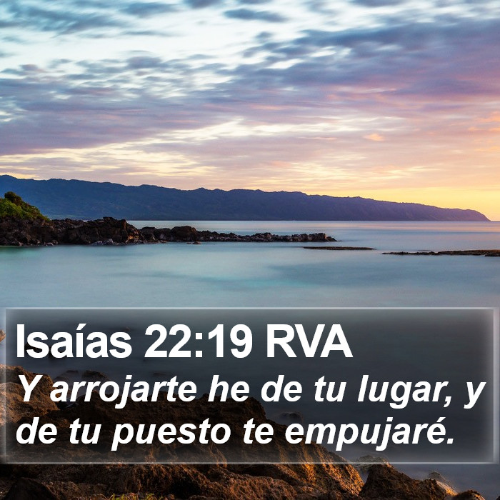 Isaías 22:19 RVA Bible Study