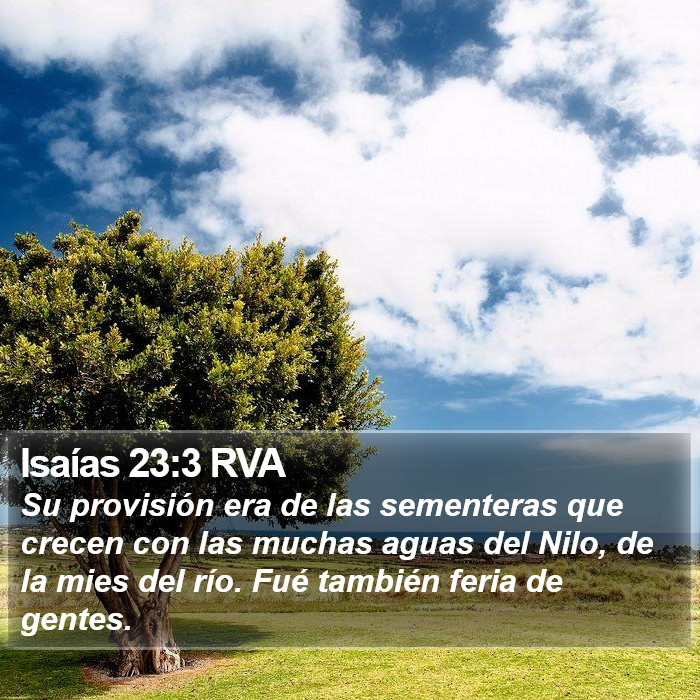 Isaías 23:3 RVA Bible Study