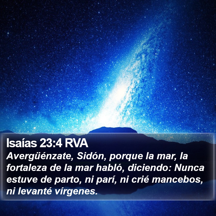 Isaías 23:4 RVA Bible Study