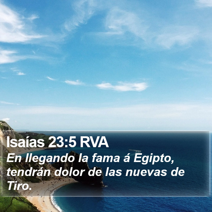 Isaías 23:5 RVA Bible Study