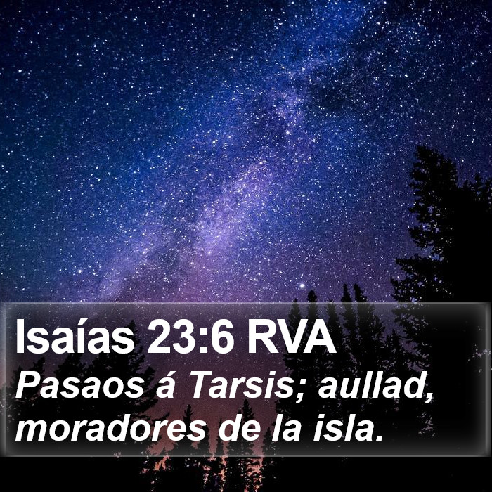 Isaías 23:6 RVA Bible Study