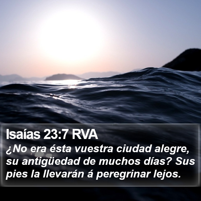 Isaías 23:7 RVA Bible Study