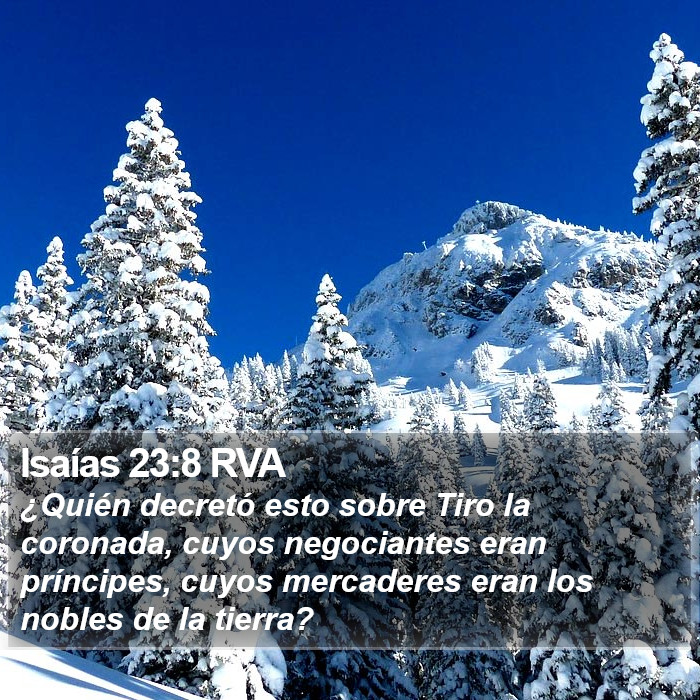 Isaías 23:8 RVA Bible Study