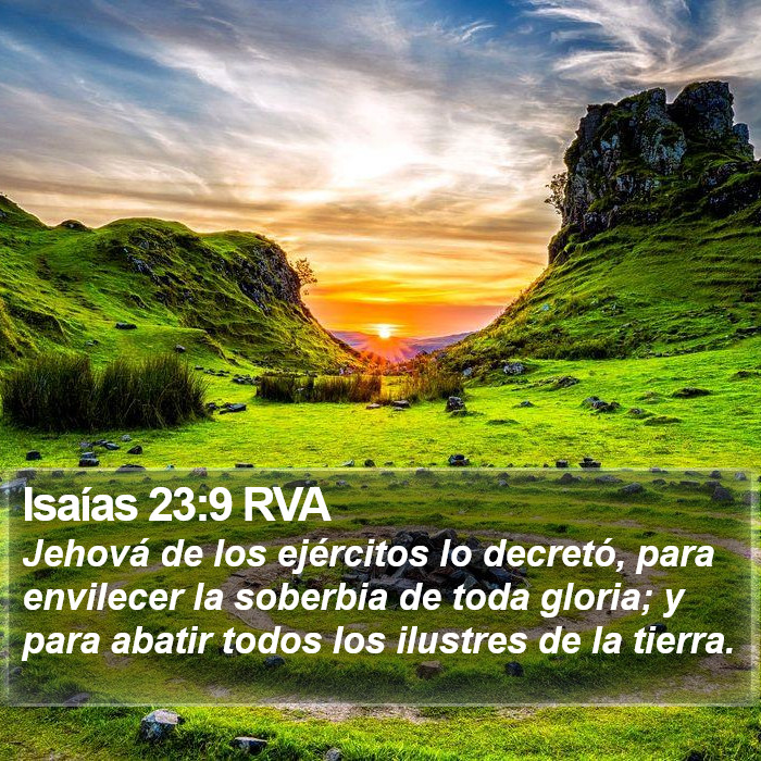 Isaías 23:9 RVA Bible Study