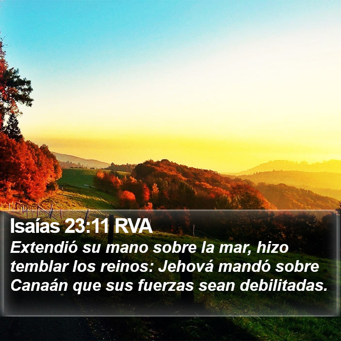 Isaías 23:11 RVA Bible Study