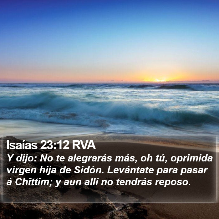 Isaías 23:12 RVA Bible Study