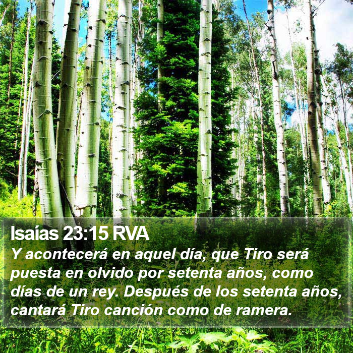 Isaías 23:15 RVA Bible Study