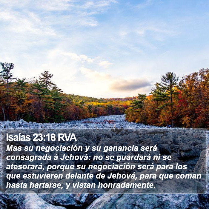 Isaías 23:18 RVA Bible Study