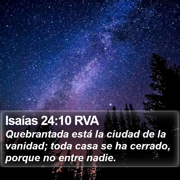 Isaías 24:10 RVA Bible Study