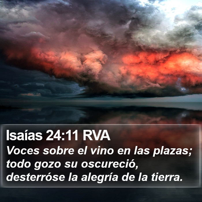 Isaías 24:11 RVA Bible Study