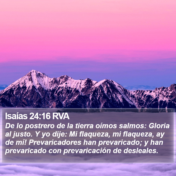 Isaías 24:16 RVA Bible Study