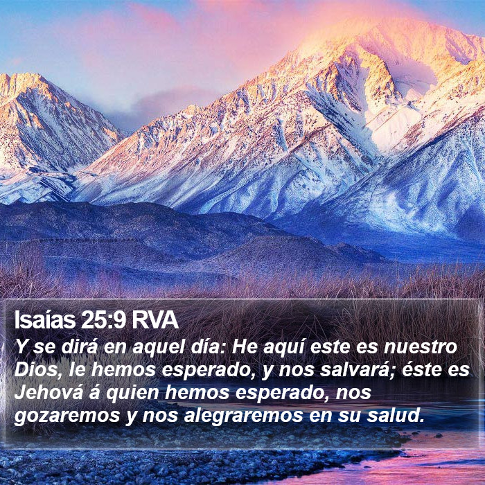 Isaías 25:9 RVA Bible Study