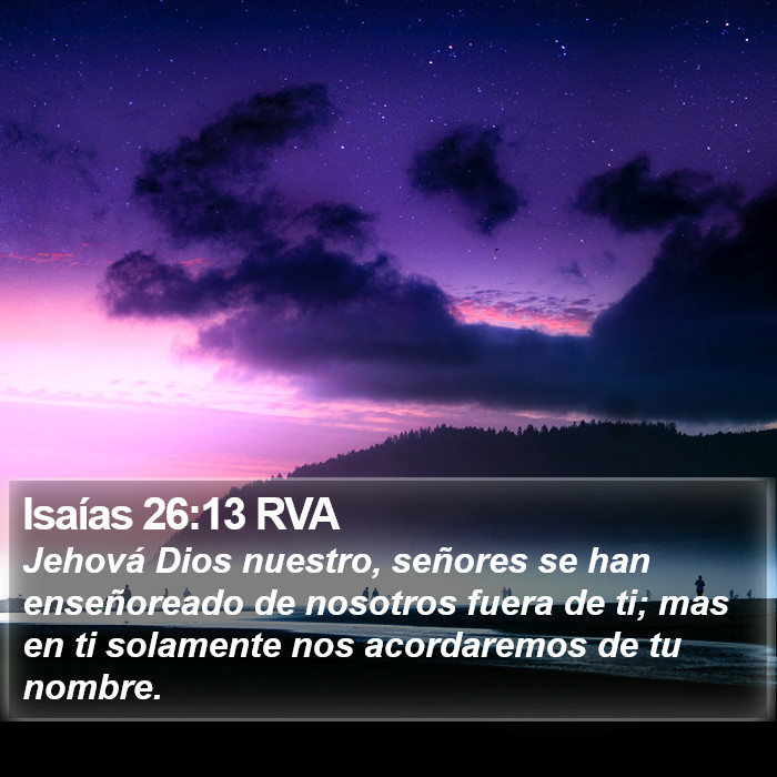 Isaías 26:13 RVA Bible Study