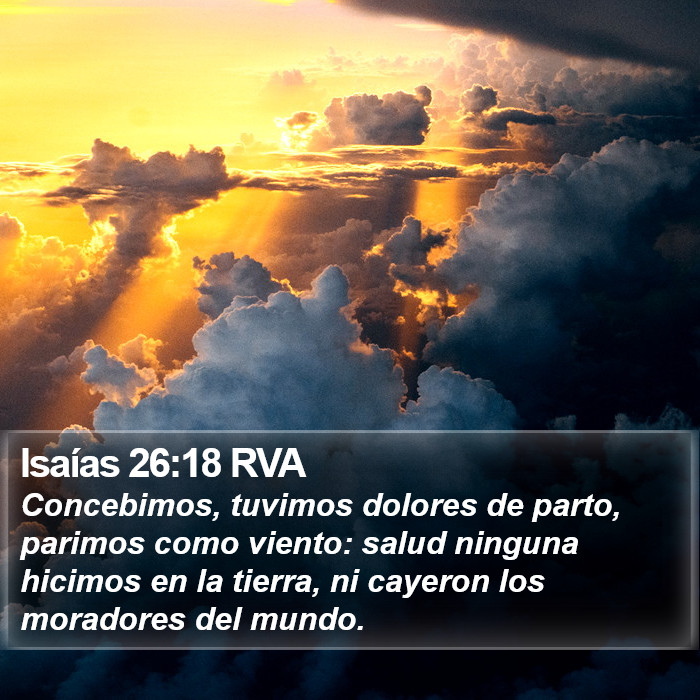 Isaías 26:18 RVA Bible Study