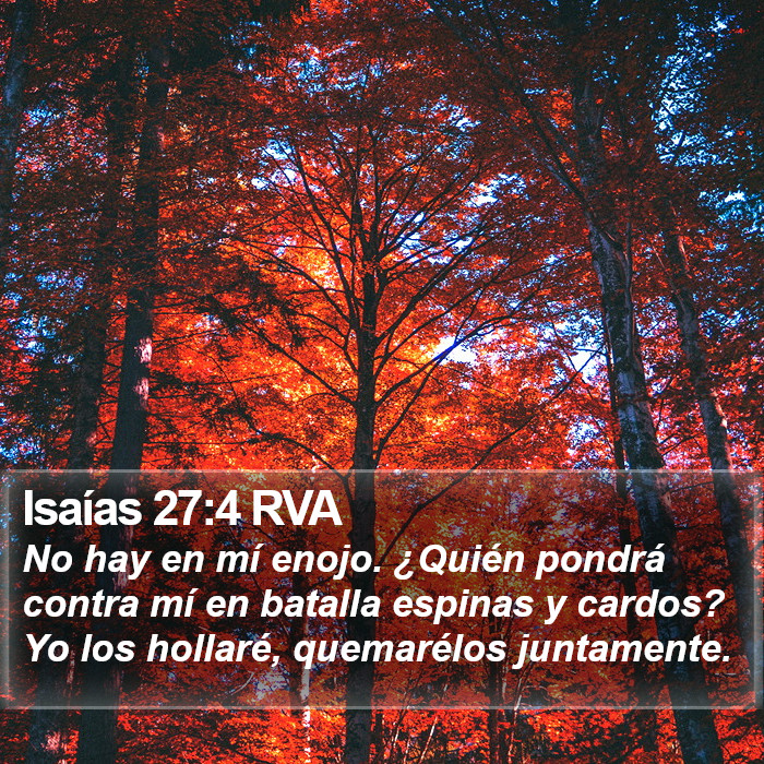 Isaías 27:4 RVA Bible Study