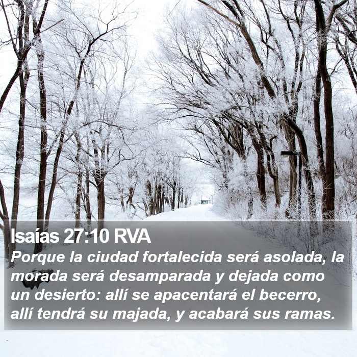 Isaías 27:10 RVA Bible Study