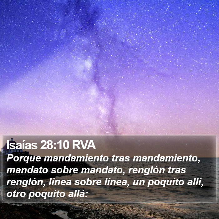 Isaías 28:10 RVA Bible Study