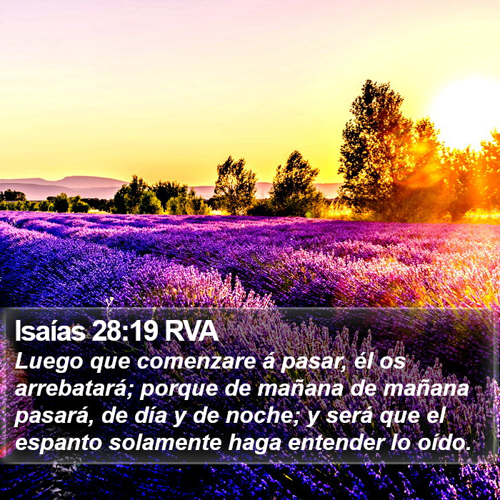 Isaías 28:19 RVA Bible Study