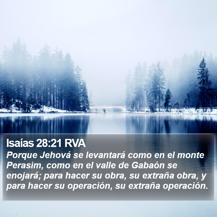 Isaías 28:21 RVA Bible Study