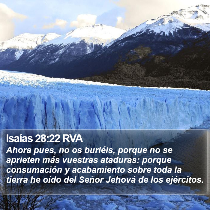 Isaías 28:22 RVA Bible Study